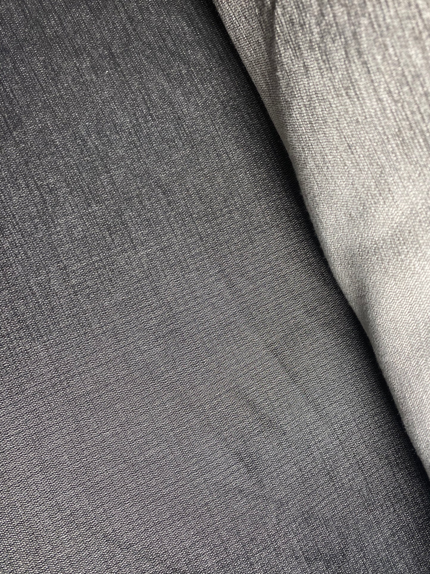 Dark/Light Grey Silk Linen Poly Blend