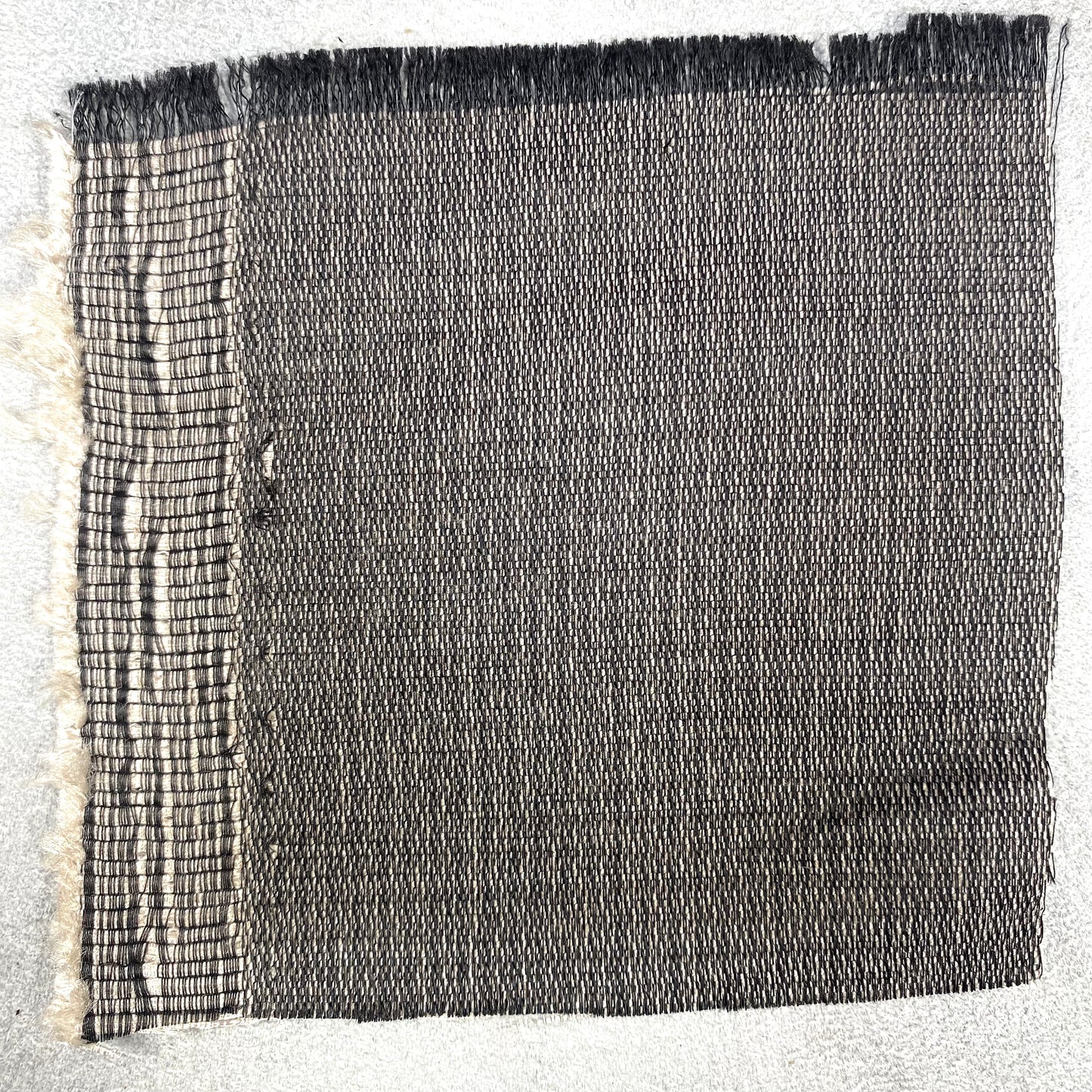 Dark/Light Grey Silk Linen Poly Blend