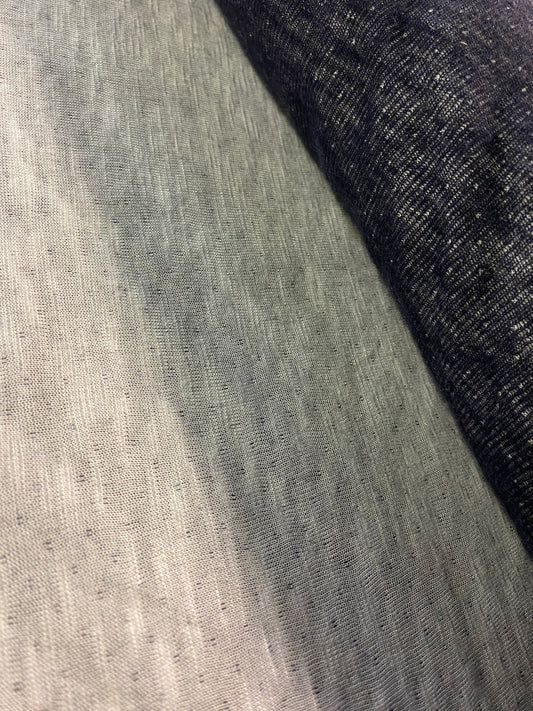 Double-Face Navy/White Knit - Lightweight / Cotton