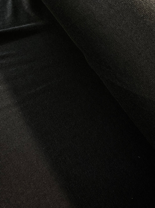 Black Double-Layered Knit - 6oz. Lightweight / Cotton