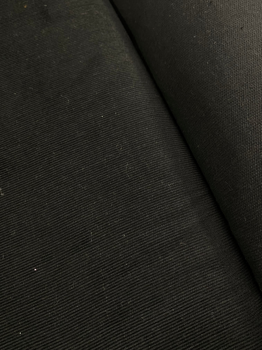 Black Pinwale Corduroy - Cotton