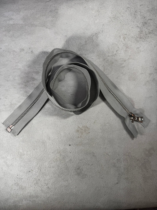 Riri M8 Grey Nickel Zipper | 36 INCHES | Nickel Teeth